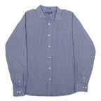 TOMMY HILFIGER Mens Blue Check Shirt XL Classic Cotton Long Sleeve Button