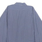 TOMMY HILFIGER Mens Blue Check Shirt XL Classic Cotton Long Sleeve Button