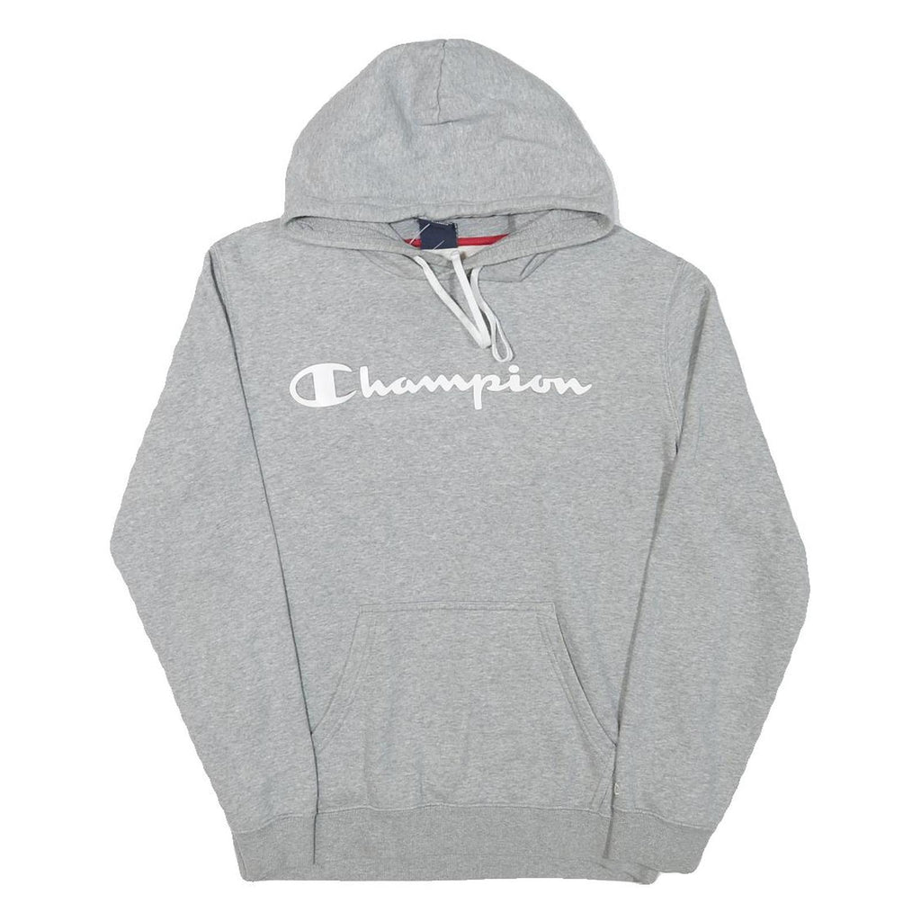 CHAMPION Mens Grey Pullover Hoodie M Cotton Blend Casual Sportswear