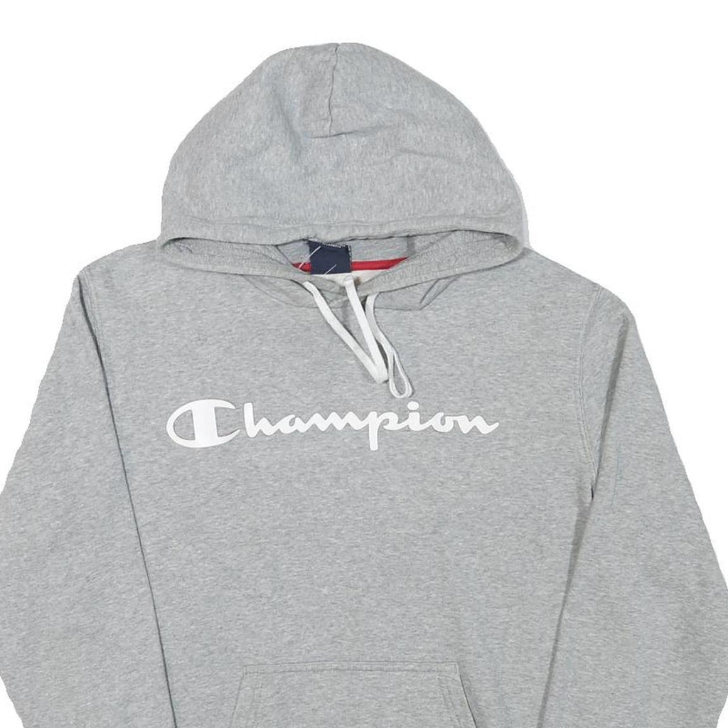 CHAMPION Mens Grey Pullover Hoodie M Cotton Blend Casual Sportswear