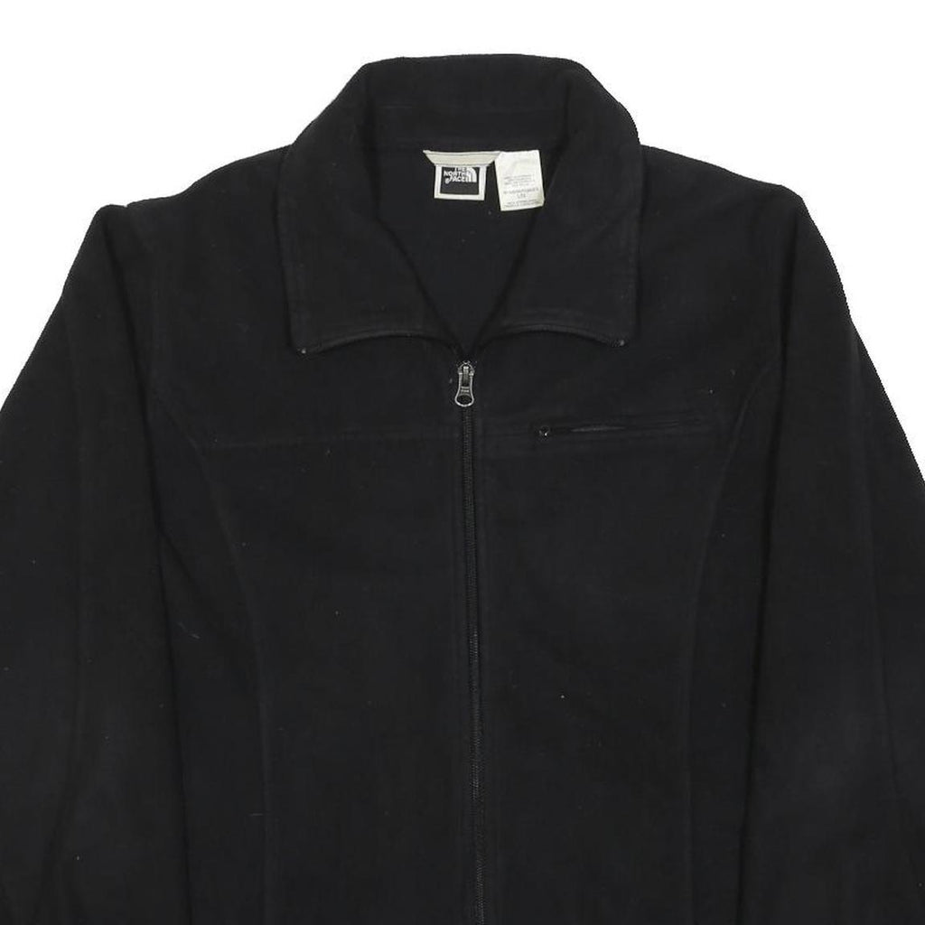THE NORTH FACE Womens Black Jacket L Polyester Zip Plain Outdoor Casual