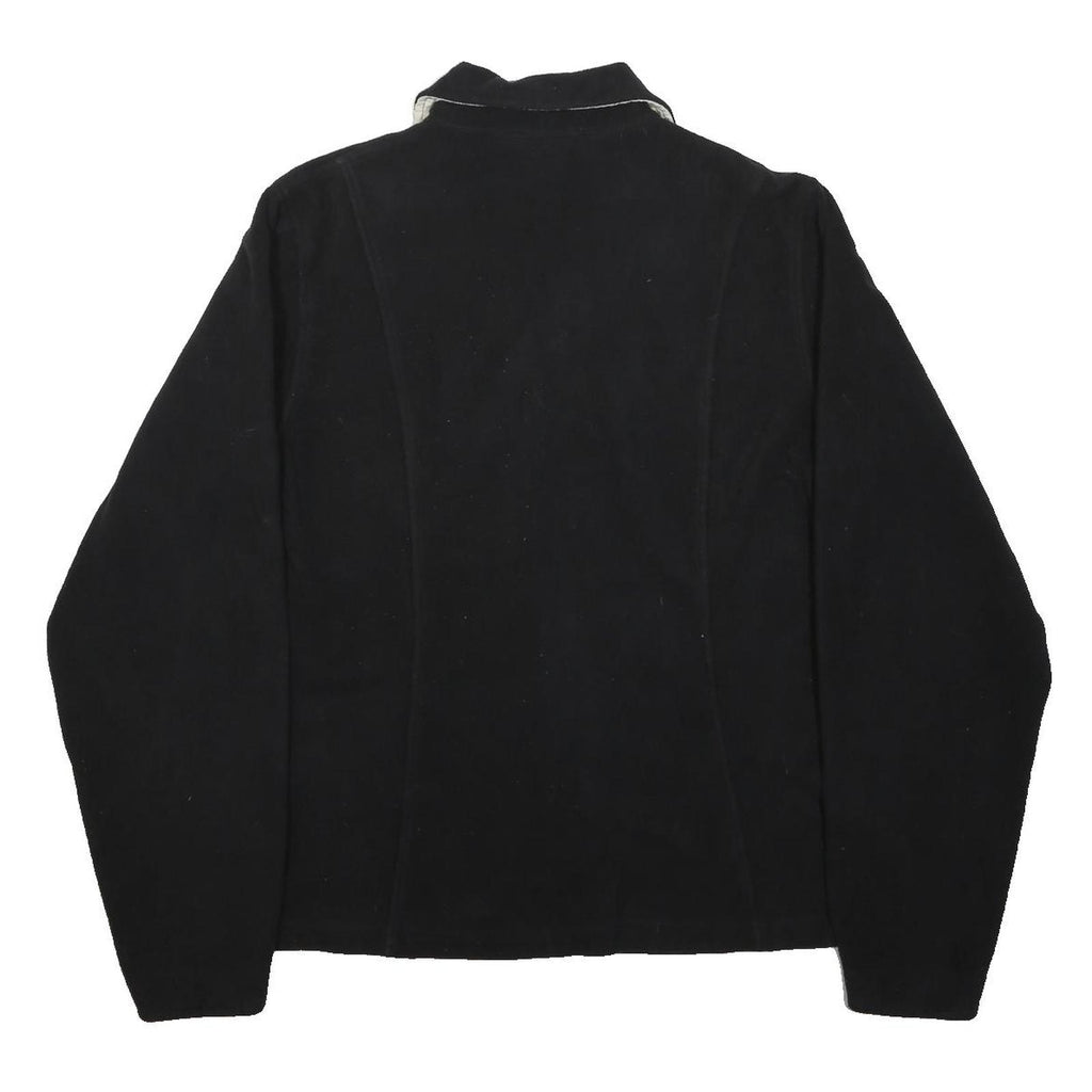 THE NORTH FACE Womens Black Jacket L Polyester Zip Plain Outdoor Casual