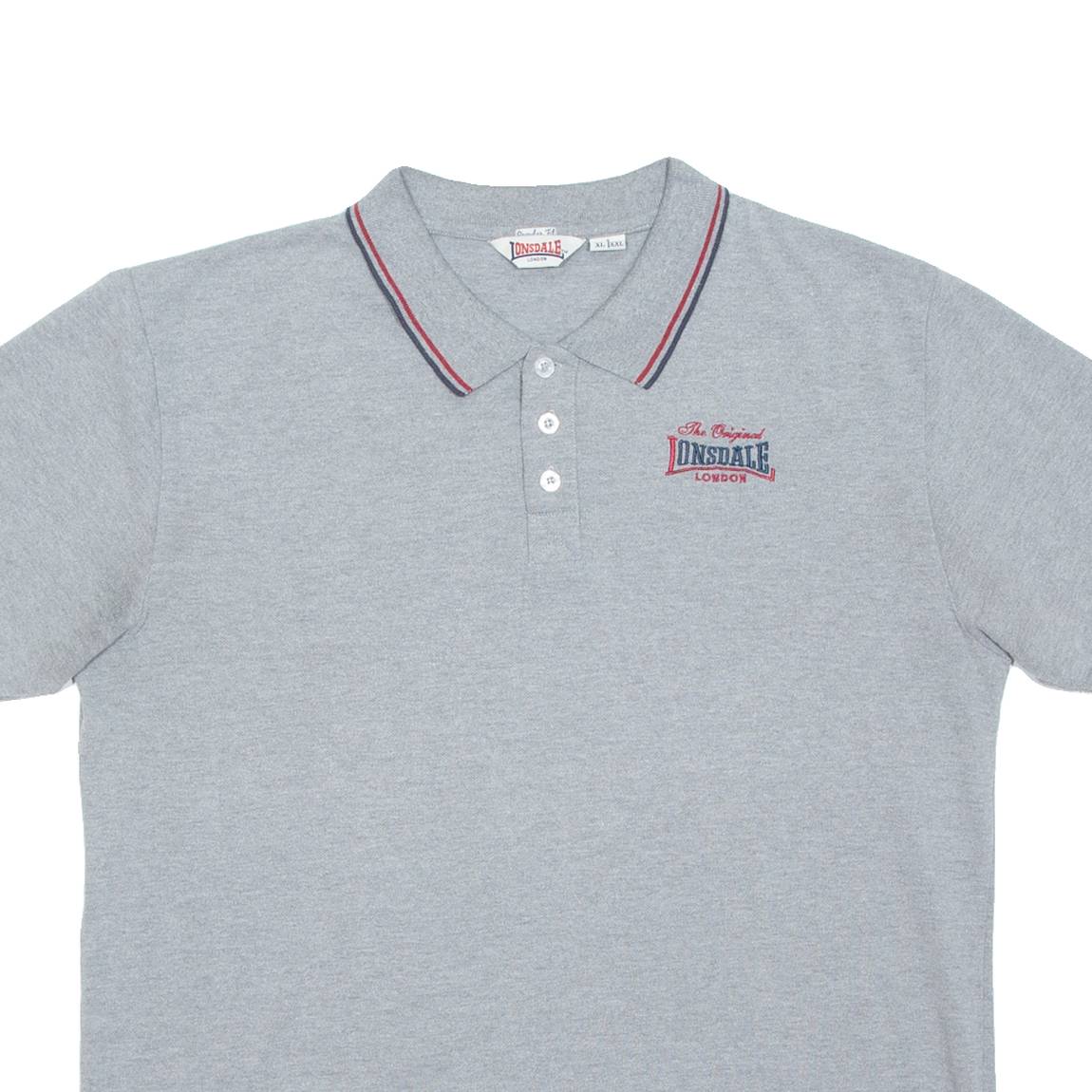 LONSDALE Mens Polo Shirt Grey XL