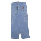 CARHARTT Mens Relaxed Blue Denim Zip Jeans W30 L26 Workwear Utility