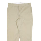 DICKIES Mens Cotton Blend Beige Relaxed Straight Trousers W38 L29 Workwear