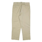 DICKIES Mens Cotton Blend Beige Relaxed Straight Trousers W38 L29 Workwear