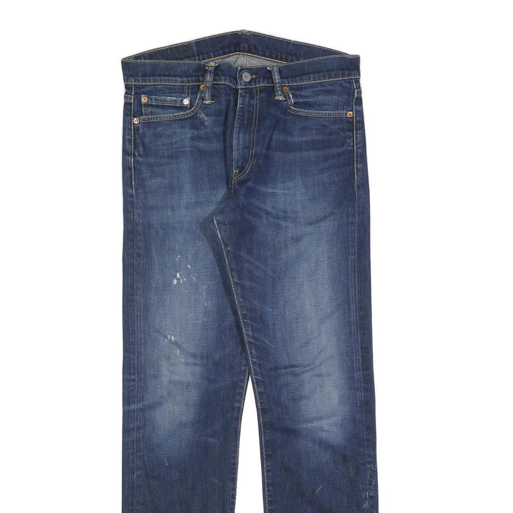 LEVI'S 513 Mens Jeans Blue Regular Straight Denim Medium W32 L34 Classic Fit