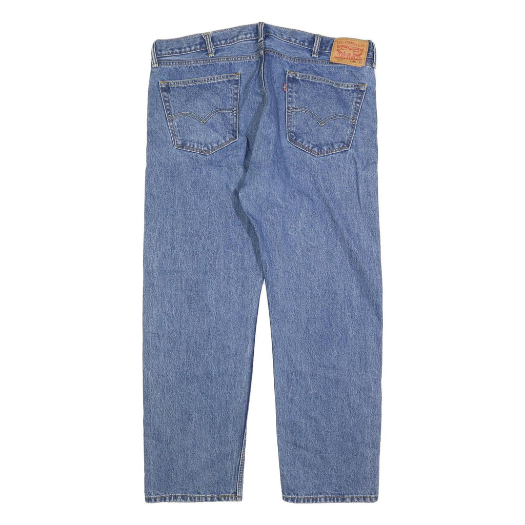 LEVI'S 505 Mens Blue Regular Straight Denim Medium W40 L30 Zip Cotton Blend