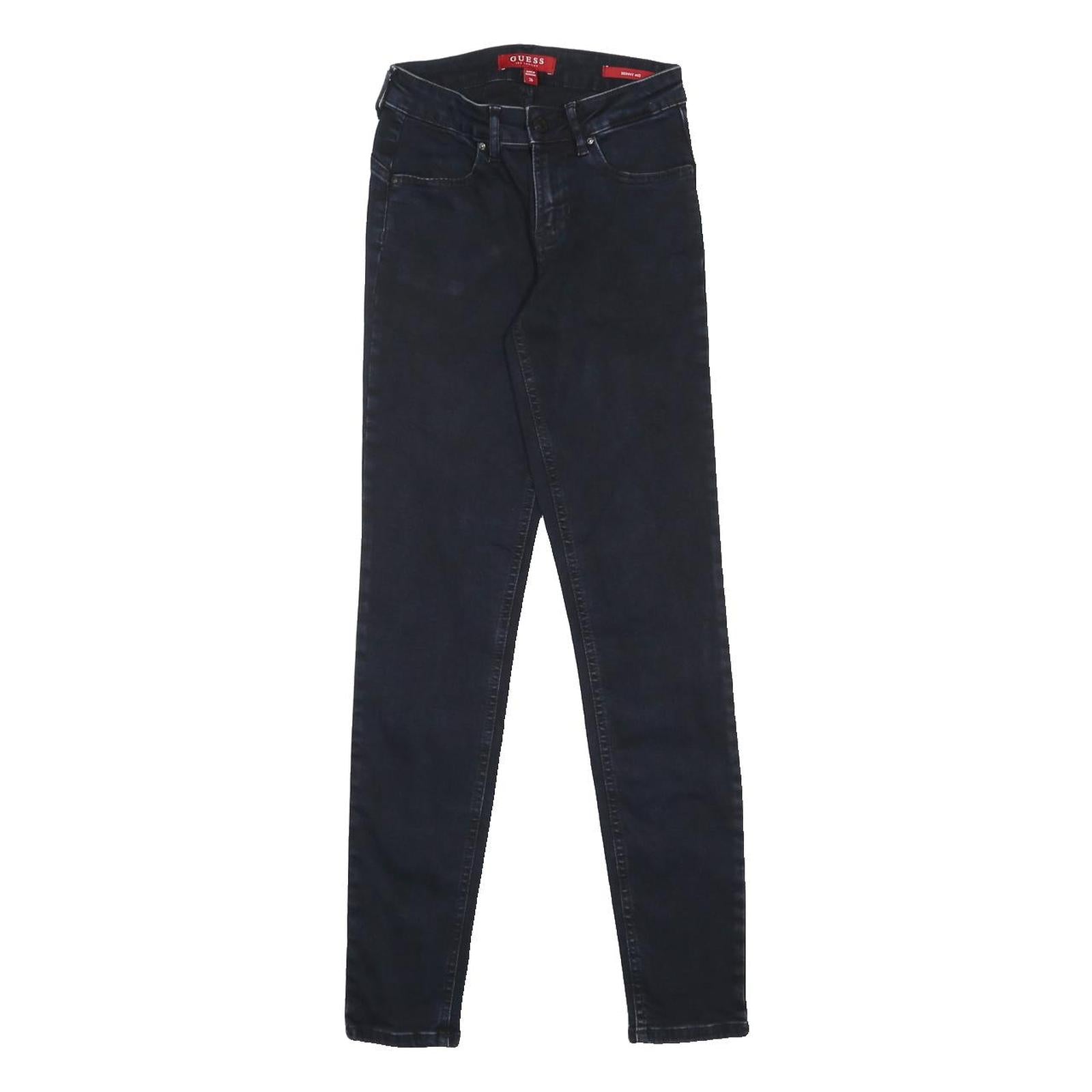 GUESS Womens Slim Black Denim Skinny Cotton Blend Jeans W26 L29 Stretch