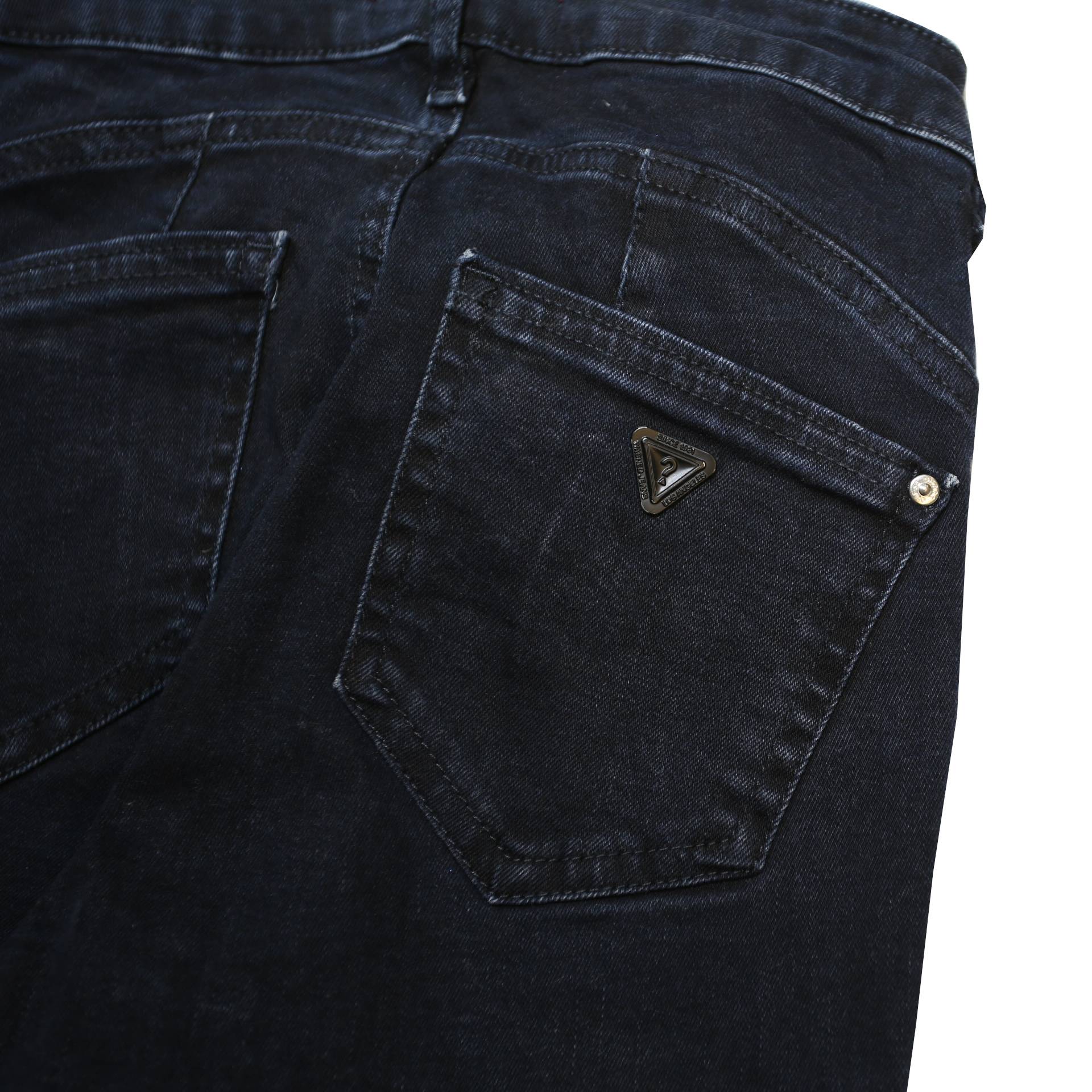 GUESS Womens Slim Black Denim Skinny Cotton Blend Jeans W26 L29 Stretch