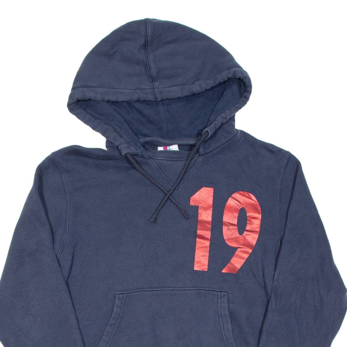 CHAMPION Mens Blue Hoodie S