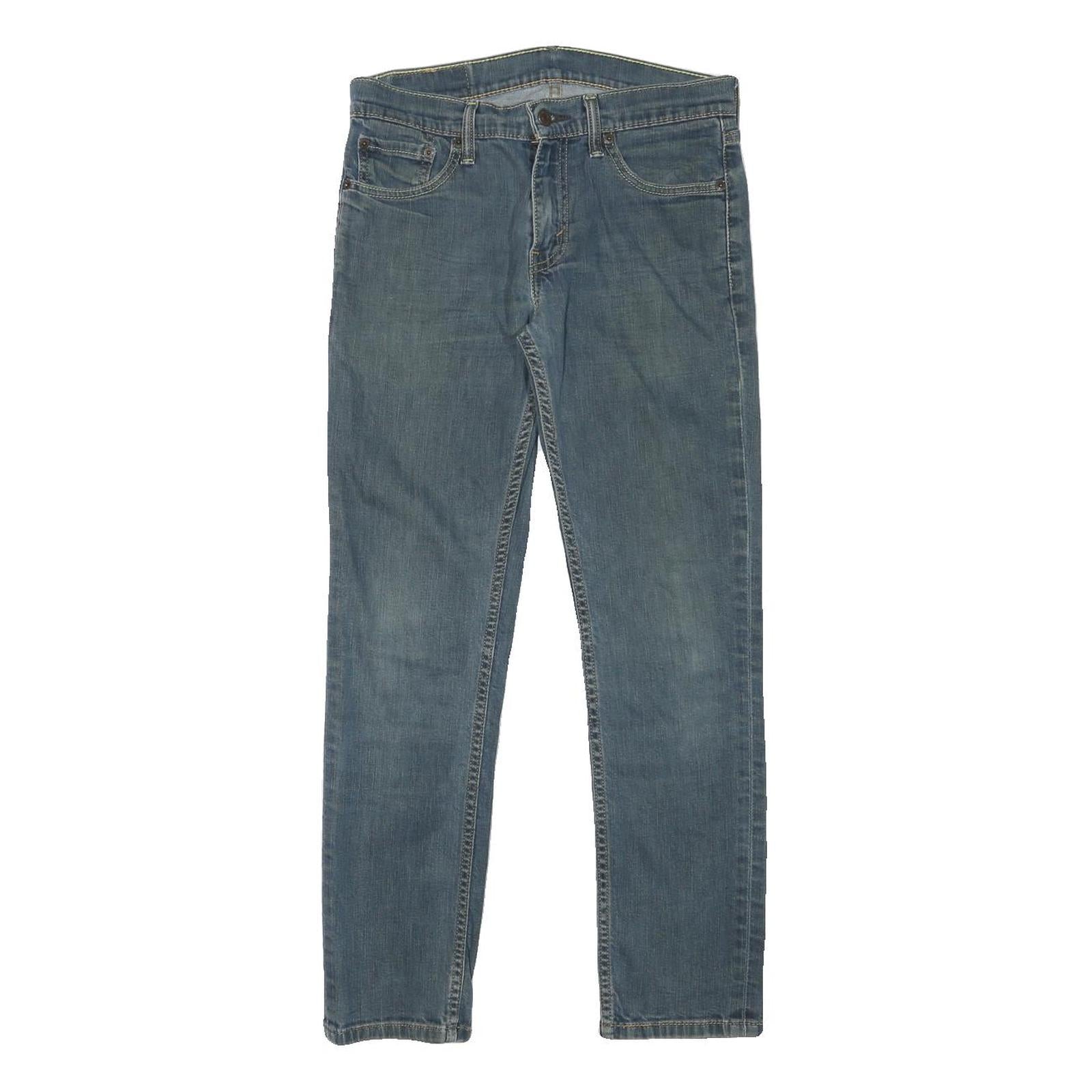 LEVI'S 511 Mens Slim Blue Denim Medium W29 L27 Zip Jeans