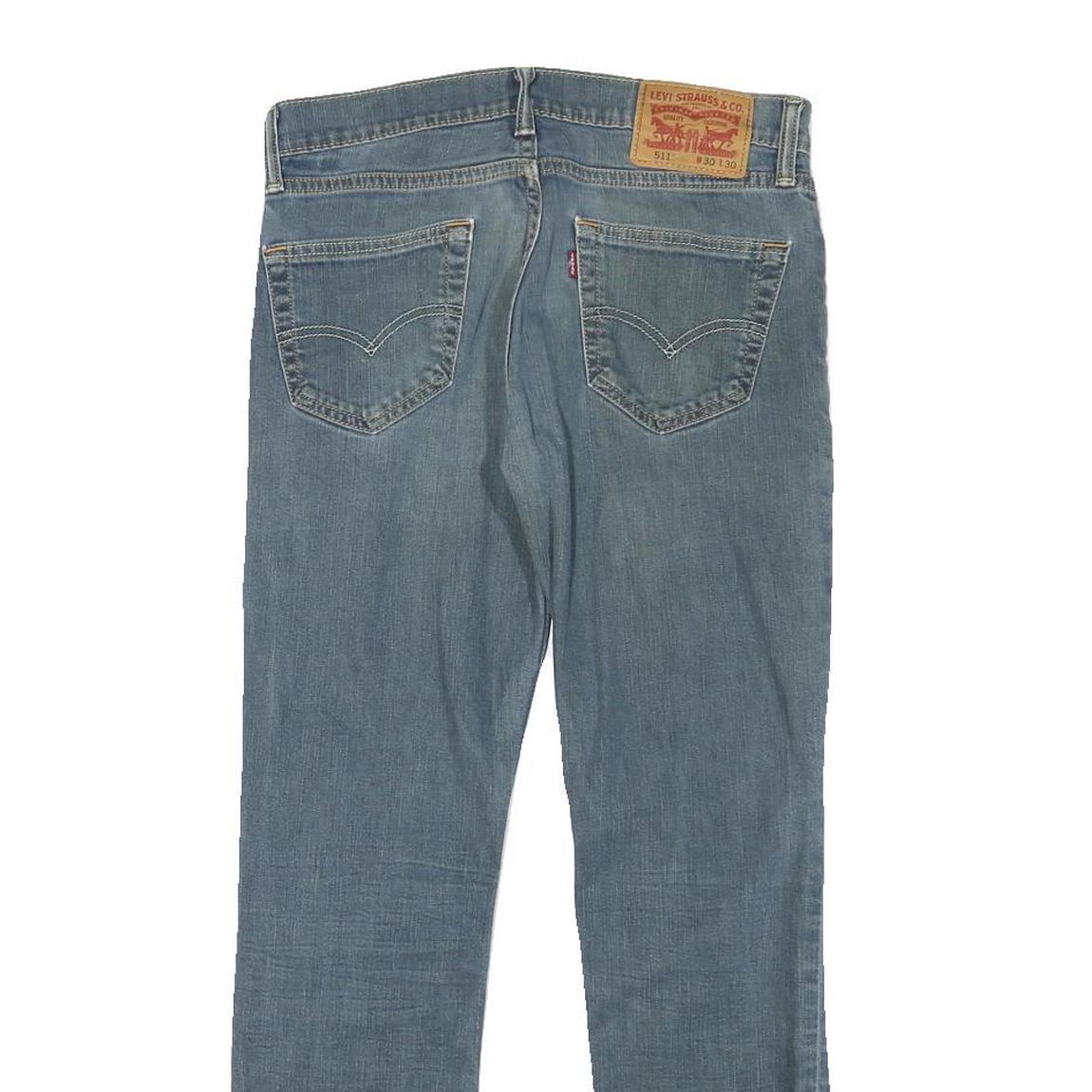 LEVI'S 511 Mens Slim Blue Denim Medium W29 L27 Zip Jeans