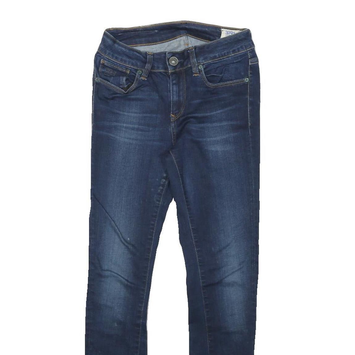G-STAR Womens Jeans Blue Slim Skinny Denim Medium W24 L26 Classic Zip Pocket