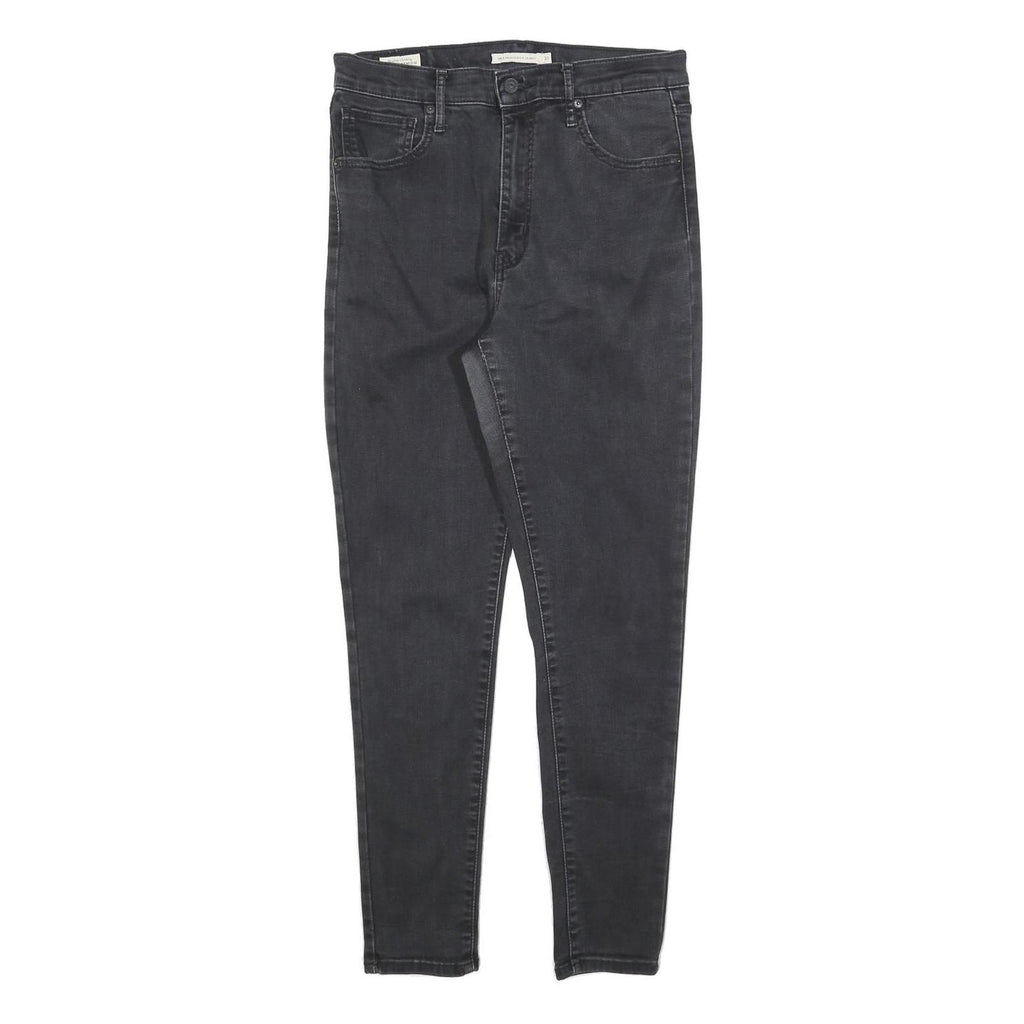 LEVI'S Womens Slim Black Denim Skinny Jeans Cotton Blend Zip W31 L30 Classic Fit