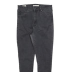 LEVI'S Womens Slim Black Denim Skinny Jeans Cotton Blend Zip W31 L30 Classic Fit