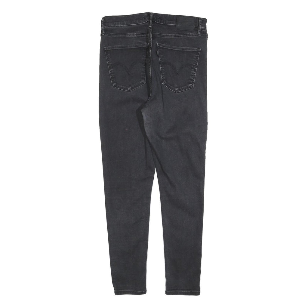 LEVI'S Womens Slim Black Denim Skinny Jeans Cotton Blend Zip W31 L30 Classic Fit