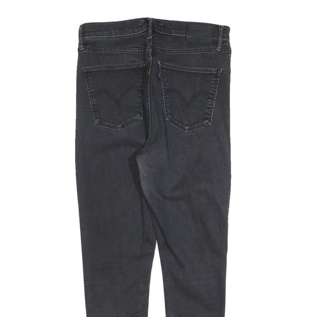 LEVI'S Womens Slim Black Denim Skinny Jeans Cotton Blend Zip W31 L30 Classic Fit