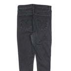 LEVI'S Womens Slim Black Denim Skinny Jeans Cotton Blend Zip W31 L30 Classic Fit