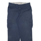 DICKIES Cargo Mens Trousers Blue Relaxed Straight W36 L32