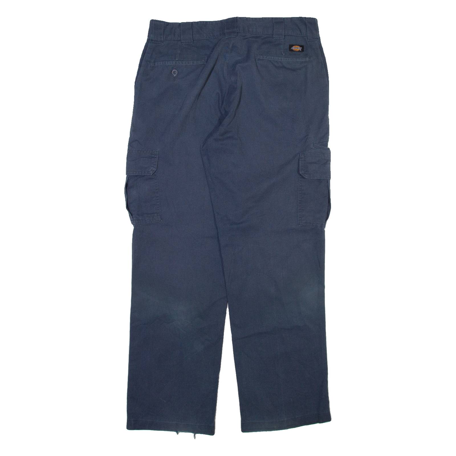 DICKIES Cargo Mens Trousers Blue Relaxed Straight W36 L32