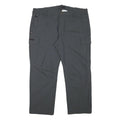 EDMONTE Mens Grey Polyester Blend Regular Fit Straight Leg Trousers W40 L27