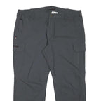 EDMONTE Mens Grey Polyester Blend Regular Fit Straight Leg Trousers W40 L27