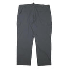 EDMONTE Mens Grey Polyester Blend Regular Fit Straight Leg Trousers W40 L27