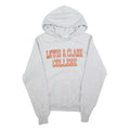 CHAMPION Mens Grey Lewis & Clark College Pullover Hoodie XS Cotton Blend