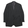 PIATTELLI Mens Black Wool Tailored Jacket XL Button Classic Formal Blazer