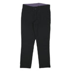 CRANE Womens Black Slim Trousers W29 L25 Polyester Blend Zip Plain Regular