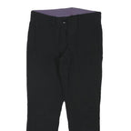 CRANE Womens Black Slim Trousers W29 L25 Polyester Blend Zip Plain Regular