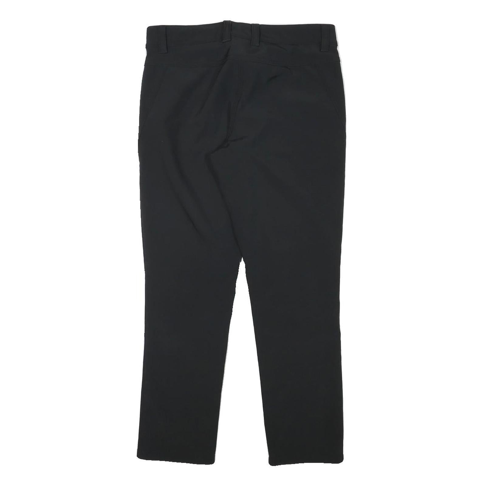 CRANE Womens Black Slim Trousers W29 L25 Polyester Blend Zip Plain Regular