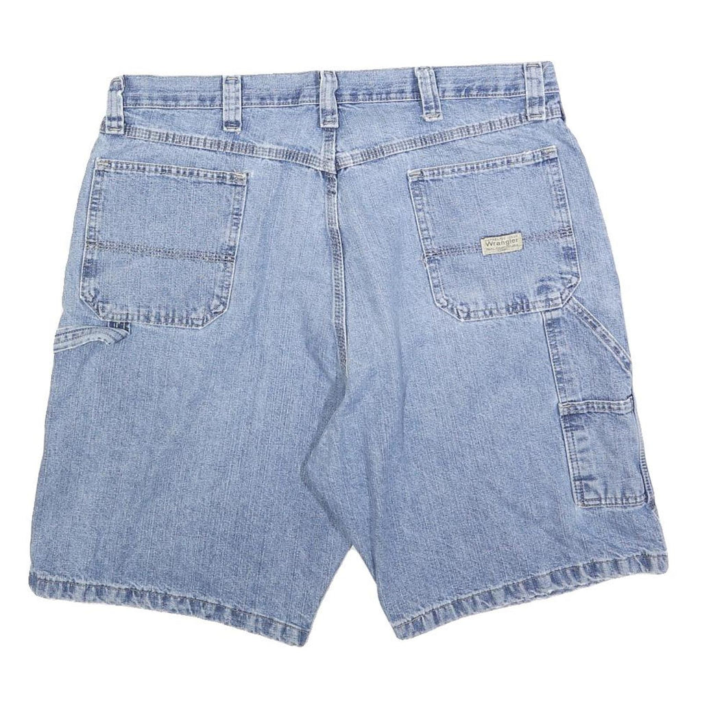 WRANGLER Mens Denim Blue Casual Shorts XL W38 Cotton Blend Relaxed Fit