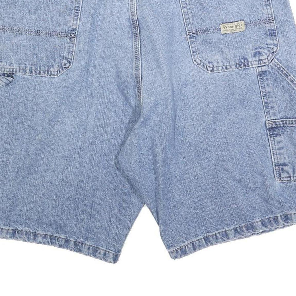 WRANGLER Mens Denim Blue Casual Shorts XL W38 Cotton Blend Relaxed Fit