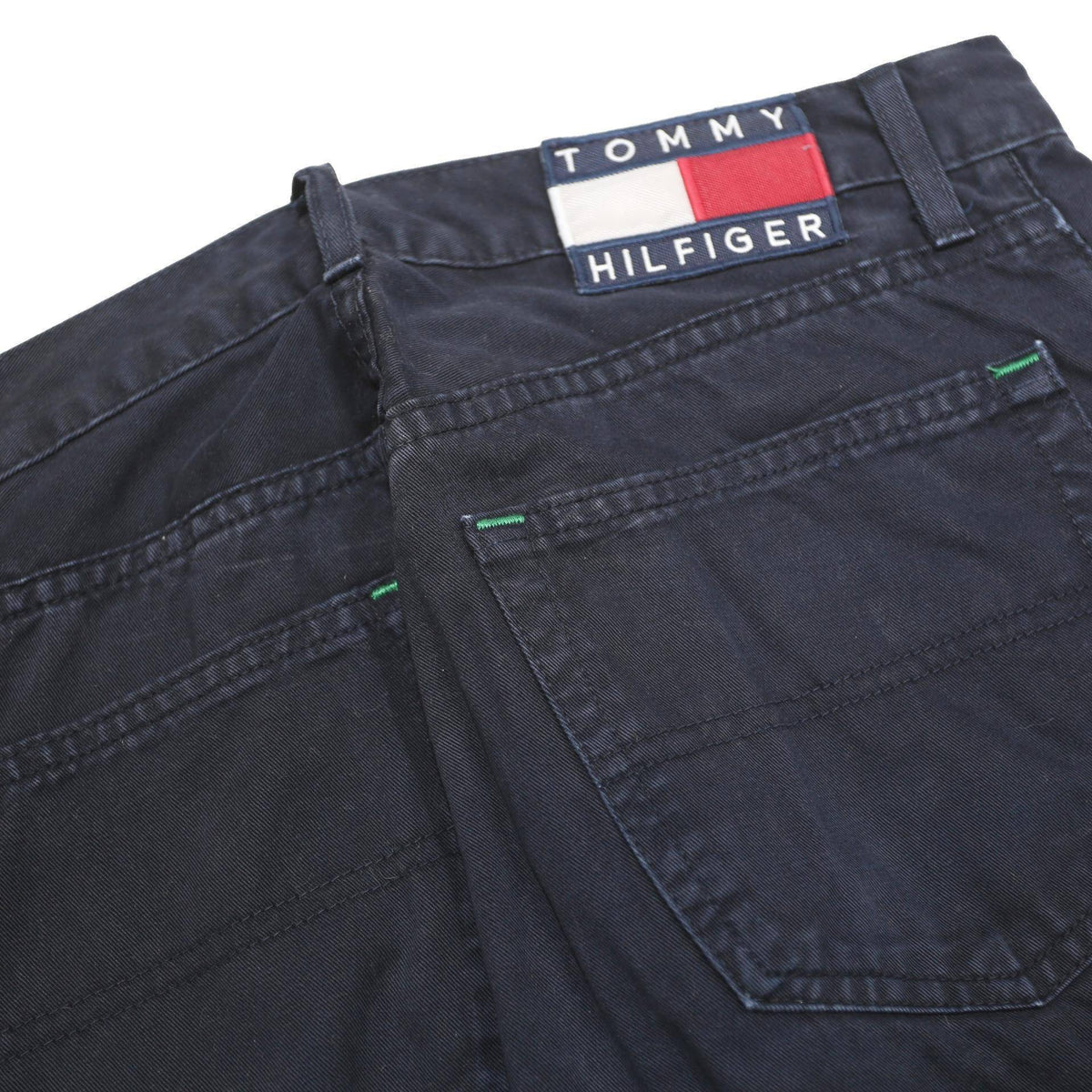TOMMY JEANS Mens Cotton Navy Blue Regular Fit Straight Leg Trousers W30 L31