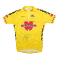 CRAFT Signed Mens Yellow Tour De Suisse Cycling Jersey L Short Sleeve 1/4 Zip