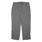 MAMMUT Mens Grey Polyester Regular Fit Straight Trousers W34 L32 Outdoor Zip