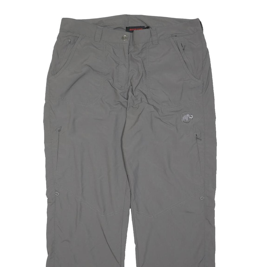 MAMMUT Mens Grey Polyester Regular Fit Straight Trousers W34 L32 Outdoor Zip