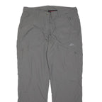 MAMMUT Mens Grey Polyester Regular Fit Straight Trousers W34 L32 Outdoor Zip