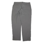 MAMMUT Mens Grey Polyester Regular Fit Straight Trousers W34 L32 Outdoor Zip