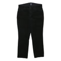 CHAPS Womens Cotton Blend Black Slim Tapered Trousers W30 L26
