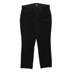 CHAPS Womens Cotton Blend Black Slim Tapered Trousers W30 L26