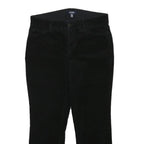CHAPS Womens Cotton Blend Black Slim Tapered Trousers W30 L26
