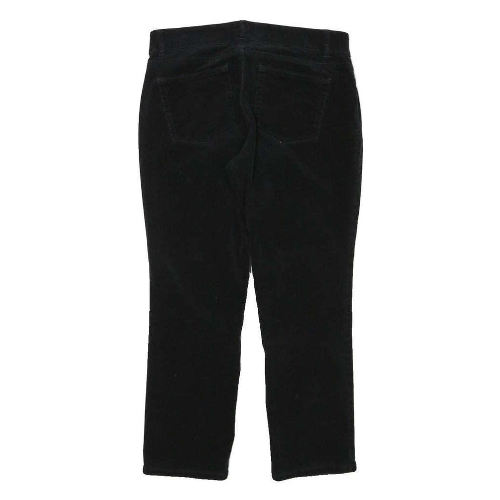 CHAPS Womens Cotton Blend Black Slim Tapered Trousers W30 L26