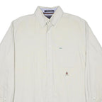 TOMMY HILFIGER Mens White Shirt M Button Down Collar Long Sleeve Classic Fit