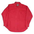 WOOLRICH Mens Red Cotton Blend Shirt XL Casual Button Up Pocketed