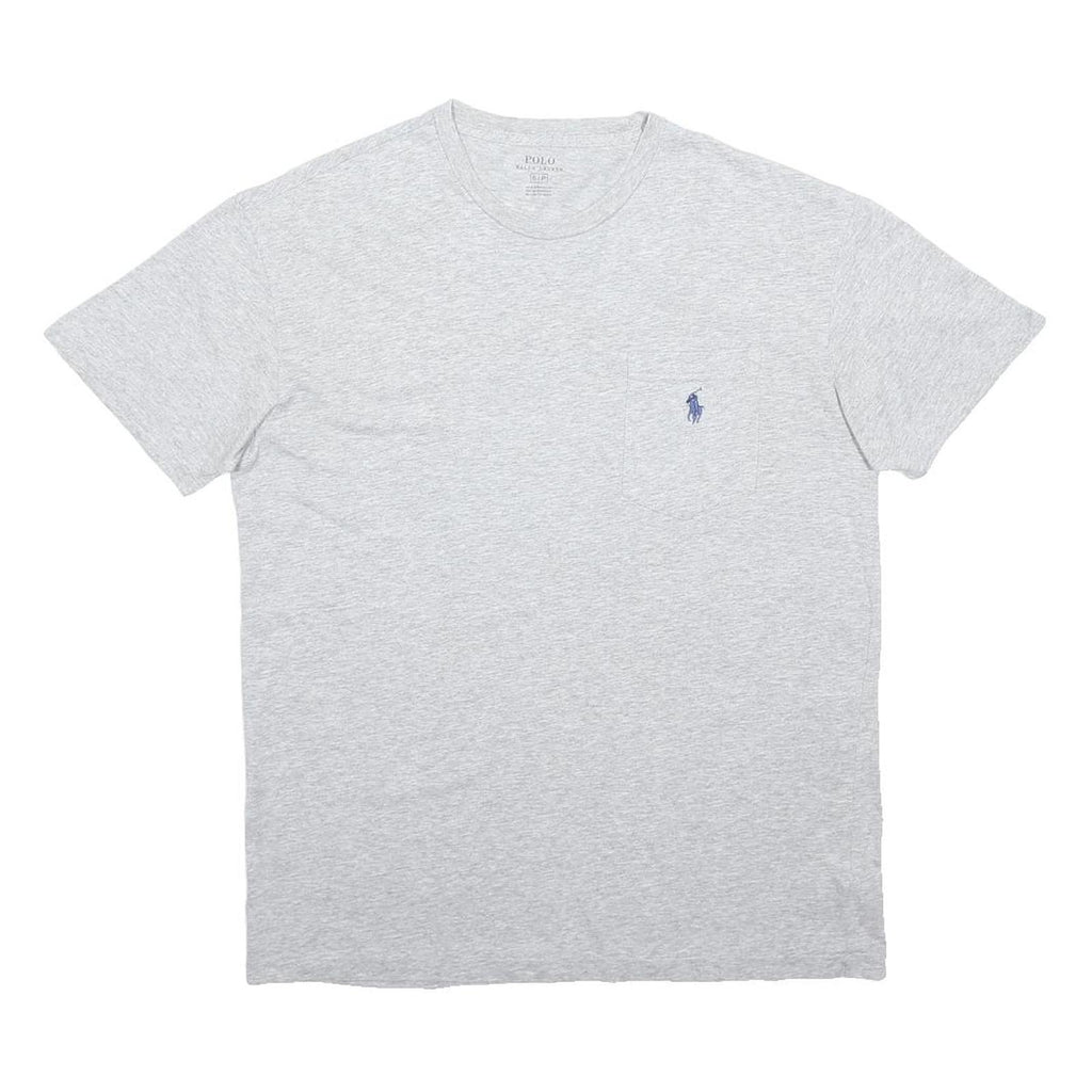 POLO RALPH LAUREN Mens Grey S Short Sleeve Crew Neck Pocket T-Shirt Cotton