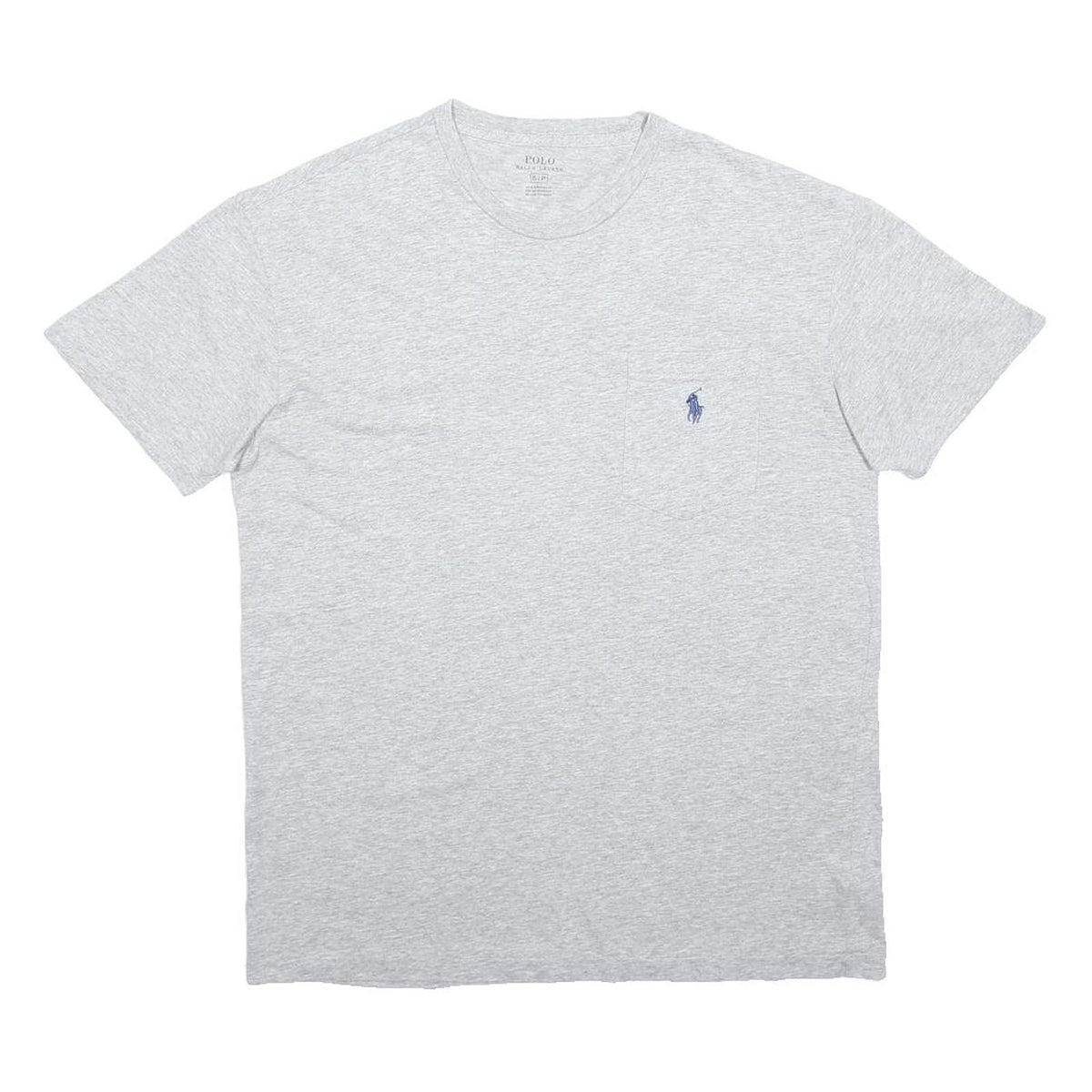 POLO RALPH LAUREN Mens Grey S Short Sleeve Crew Neck Pocket T-Shirt Cotton
