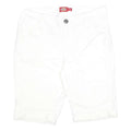 DICKIES Womens White Casual Cotton Blend Cargo Shorts S W27 Workwear